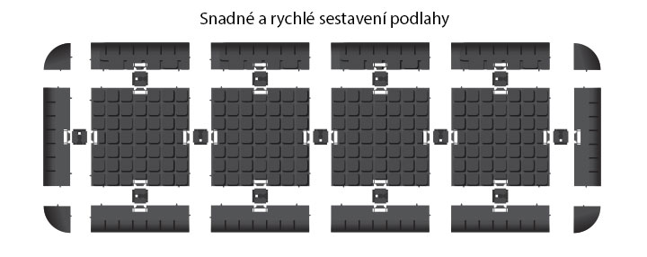 Mobilní zámková dlažba - snadné sestavení