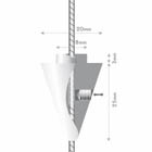 Lankový systém - držák police Pyramid
