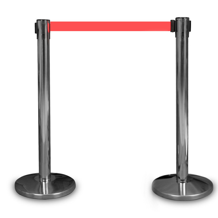 Vymezovací sloupek Premium chrom red