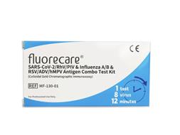 8v1 hMPV / PIV / RhV / Adeno / RSV / Chřipka A+B Covid SARS-CoV-2 výtěrový test - FluoreCare - 1ks