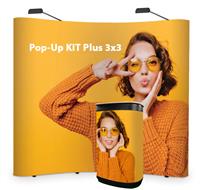 Pop-Up stěna KIT Plus 3x3 oblá
