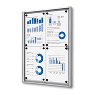 Informační vitrína stříbrná, plechová záda, interiér 4xA4